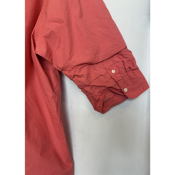 Scotch & Soda Womens Button Blouse Size L Salmon Puff Sleeve Preppy Golf Resort - Picture 8 of 11